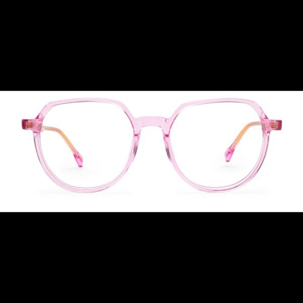 Liingo Eyeglass Frames in Pink Acetate